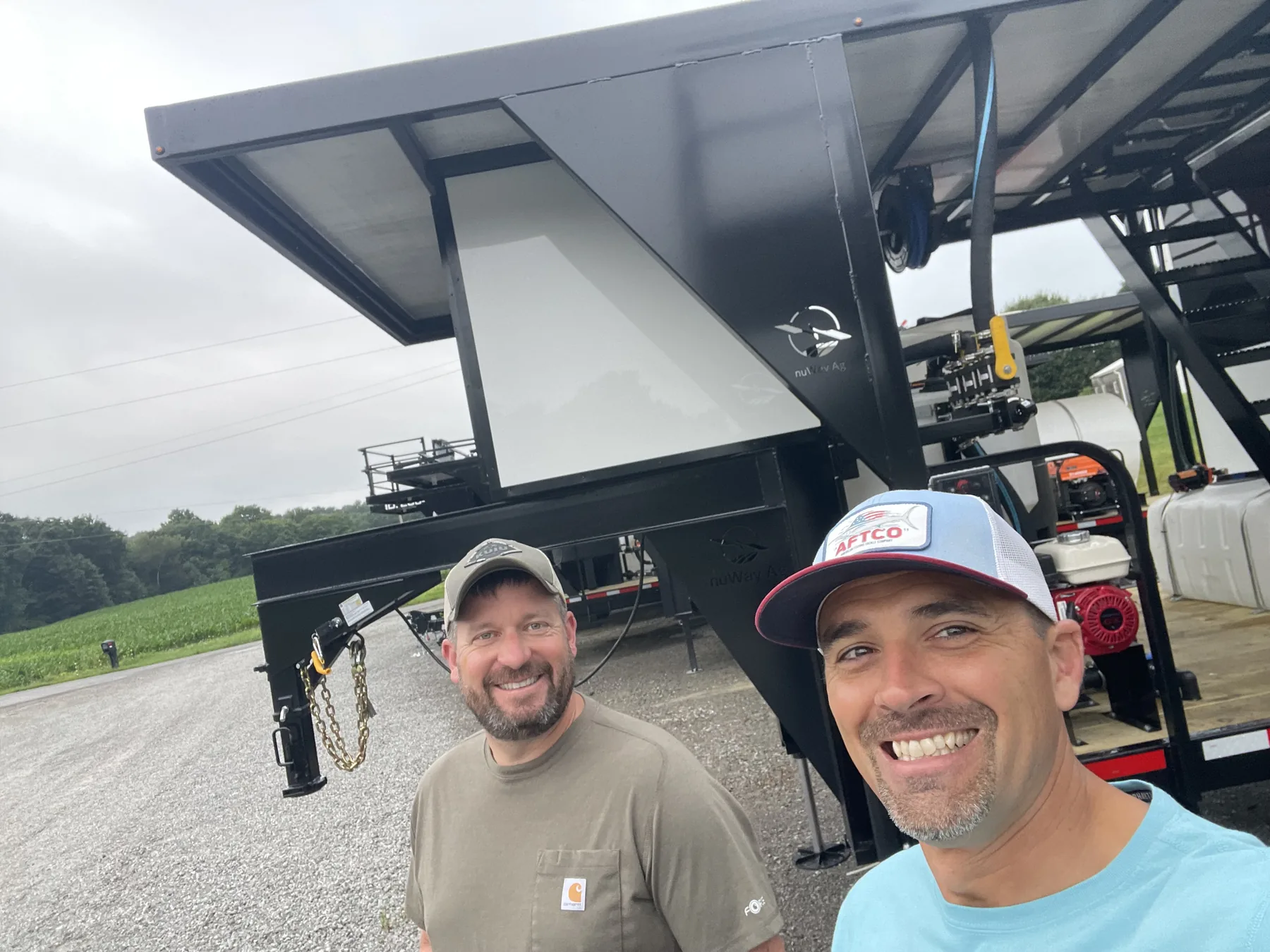 Bill Peden and Eric Holsopple with the Heavenly Acres application trailer
